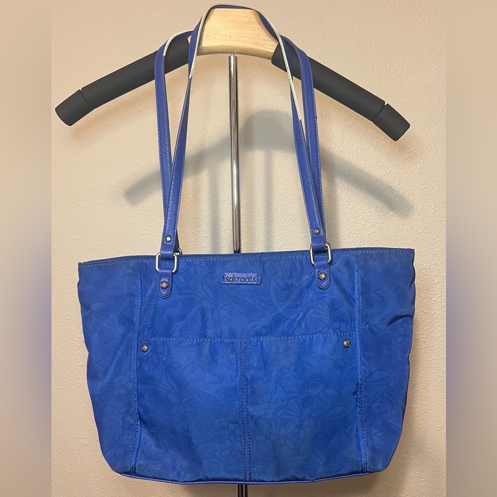 Sakroots Blue Tote with Silver Accents